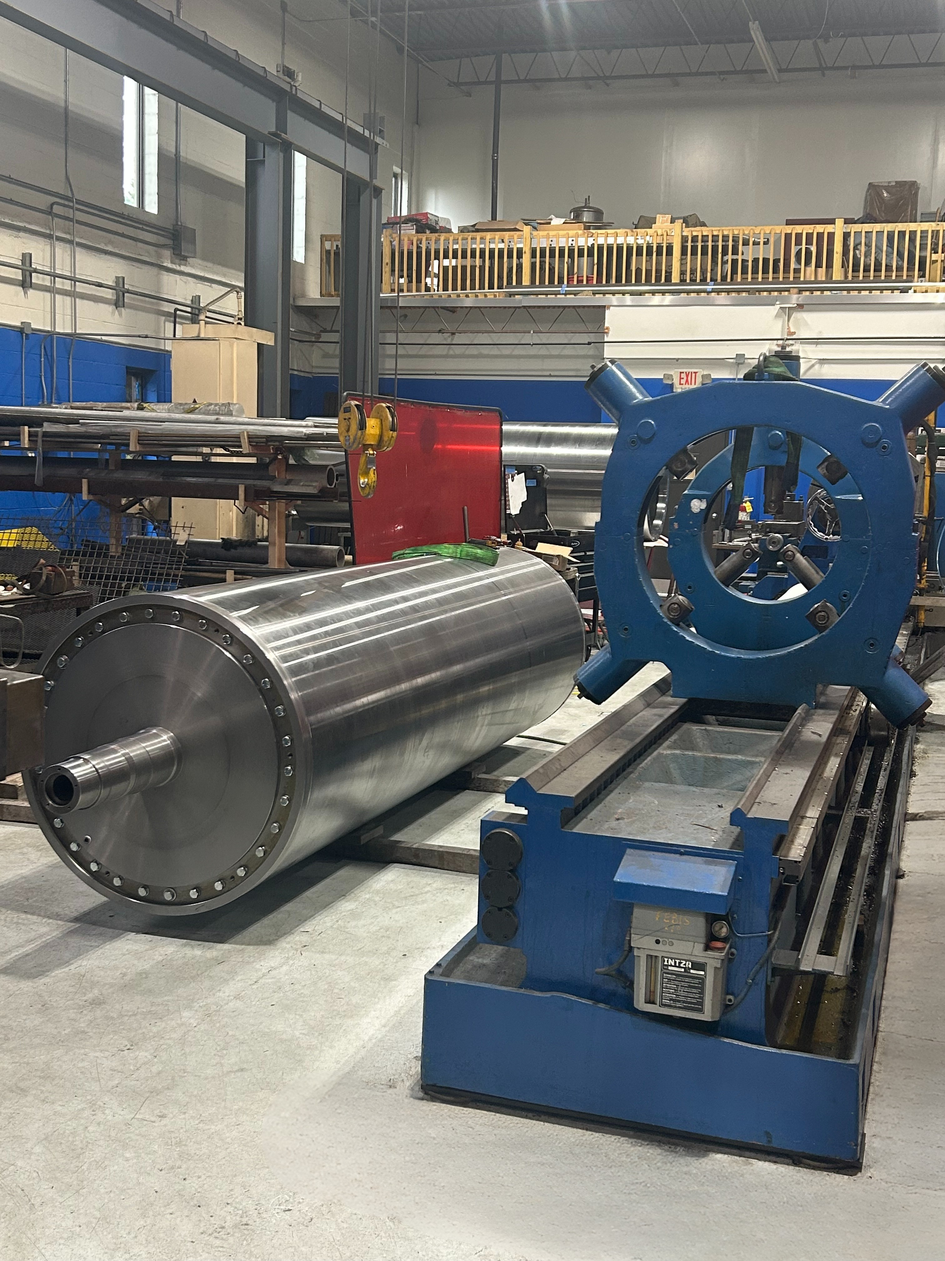 Industrial machining services for large paper converting machine components